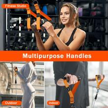 LINGPENG Pull-Up Trainer Accessories, Gym Workout Handle Resistance Band Strength Training Set - Multicolor - View 7