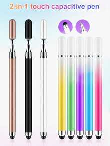 漸層色雙頭觸控筆，高靈敏度 2-in-1 觸控筆，適用於平板電腦與智慧型手機觸控螢幕 - 彩色 - 查看 10