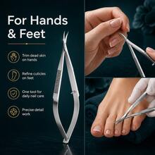 High Quality Stainless Steel Russian-Style Nail Care Scissors, Non-Slip Ergonomic Design, Sharp Slim Blades Suitable For Nail Care, Manicure Supplies, Manicure Tools, Nail Art Tools, Nails, Tools For Nail Stickers, Gift For Family, Friends, Lover, Mother's Day - Silver - View 6