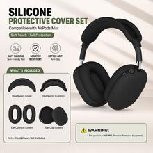 4-In-1 Soft Silicone Protective Cover Set Compatible With AirPods Max Headphones 2020/2024/2026 - Multi-color Silicone Four-piece Set - View 3