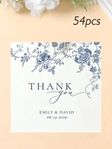 Customized Wine Bottle Tags, Customized Gift Tags, Customized Thank You Cards, Customized Clothing Tags, Customized Paper Box Tags, Customized Cards, Customized Thank You Cards, Customized Shaped Greeting Cards, For Party, Holiday, Gathering, Restaurant, Wedding, Back To School Season, Confession Season - Wedding Tag - View 21