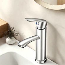 1 Piece Faucet Delivers Soft Splash-Proof Water Flow. It Features Easy Single-Handle Temperature Control, Clear Hot And Cold Marks, Integrated Corrosion-Resistant Structure, And Fits Various Basins. - Multiple Specifications - View 6