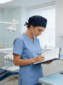 1 Stück Unisex einfarbige elastische schnell trocknende Krankenschwester Kappe, atmungsaktiv schweißabsorbierend Medizinische Arbeitskappe für alle Jahreszeiten für Ärzte, Zahnärzte, Krankenhäuser, Pflegezentren - mehrfarbig - Übersicht 6