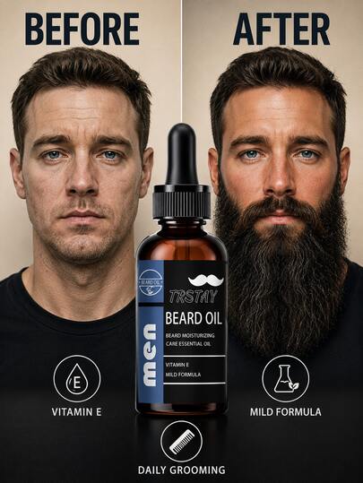 TRSTAY  Beard Oil Hydrating Lightweight Non Greasy Softens Beard Adds Shine Perfect For Daily Care Styling Relaxing Self Care Or Special Occasions