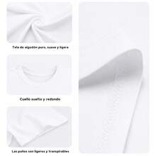 2026 Pure Cotton Women's Summer Top, Plus Size Letter Print T-Shirt, Short-Sleeved Round Neck Casual Top, Suitable For Summer And Spring, Women's Plus Size Clothing With Bright Cotton Fabric Patterns - 白色 - 查看 8