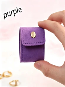 Minimalist Portable Compartment Jewelry Bag, Ring Storage Pouch, Small Travel Jewelry Organizer Bag For Earrings And Accessories - Multicolor - View 15