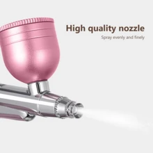 便攜式單動式筆組，多功能美妝墨水，雙動力噴嘴藝術筆 - 0.3mm 噴嘴，易於使用，精細細節，適合藝術家、模型繪畫、Cosplay、美甲藝術、DIY 手工藝等，便攜式繪畫工具，精細化妝筆，多功能模型繪畫工作工具，手持式專業男士工具，雙動力便攜式美甲技師用品 - 多色[升級款] - 查看 5
