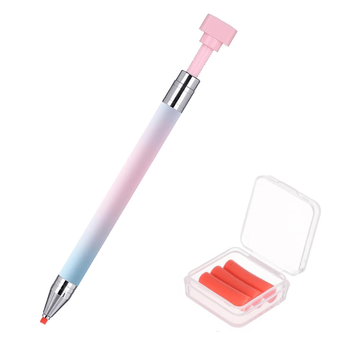 Rhinestone Picker Tool, Refillable Wax Pen With 3 Additional Wax Refills, Rhinestone Pickup Tool For Nail And Diamond Paint Art - Multicolor - View 1