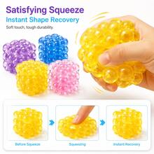 1pc Random Color 3D Bubble Squeeze Ball, Super Elastic Crystal Clear Squeeze Fingertip Toy, Stress Relief Tennis Ball, Sensory Anxiety Relief Toy For Adults And Children, Fun Venting Toy For Office, Classroom, Home, Ideal For Stress Management - Multicolor - View 6