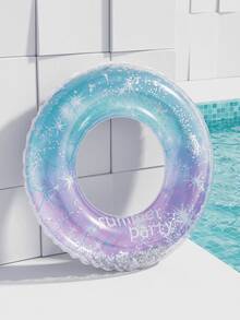 彩色亮片充氣游泳圈，雙款式泳池浮床，加厚 PVC 水上配件，適合 3 歲以上兒童與成人 - 彩色 - 查看 4