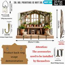 1pc Vintage Green Plant Wooden Key Holder Hook Wall Mount Rack With 4 Metal Hooks Home Decor Entryway Storage Organizer Room Villa Bathroom Kitchen Garden Leaf Design Multifunctional Interior Accessories - Multicolor - View 13