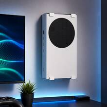 Heavy-Duty Metal Stand With Silicone Pads For Xbox Series S And One, Space-Saving And Heat Dissipation Design, Includes 2 Controller Holders - View 3