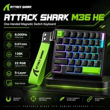 ATTACK SHARK M36 單手遊戲鍵盤，0.01ms 回應時間，0.125ms 超低延遲，36 快速磁軸按鍵，附 RGB 編織線 - 查看 3