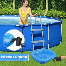 Cubeta para baño de pies de piscina, cubeta inflable para lavado de pies de piscina, adecuada para la escalera de entrada de la piscina, cubeta portátil para baño de pies para piscinas enterradas y sobre el suelo - Baño de pies de piscina - Ver 2