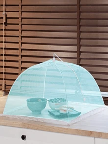1 pieza Cubierta plegable para alimentos de insectos/mosquitos de color púrpura - Toldo de malla desmontable y lavable para verduras, apto para camping/restaurante - Multicolor - Ver 6