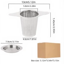 可重複使用密封蓋茶濾器，304不鏽鋼細網茶篩，保溫且保留香氣，適用於大多數茶杯和茶壺 - 彩色 - 查看 11