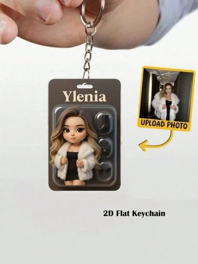 1 pieza Empaque personalizado de figura de acción 2D, estilo de caja de juguete. Regalo artístico, regalos personalizados, adorno de coche personalizado. Regalo para mamá, familia, amigos, padres, abuelos, niño, hija, ella, él, Halloween, Acción de Gracias, Navidad, dormitorio, mujer, niña, boda, cumpleaños, sala de juegos y talla grande