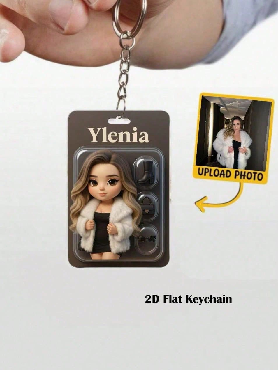 1 pieza Empaque personalizado de figura de acción 2D, estilo de caja de juguete. Regalo artístico, regalos personalizados, adorno de coche personalizado. Regalo para mamá, familia, amigos, padres, abuelos, niño, hija, ella, él, Halloween, Acción de Gracias, Navidad, dormitorio, mujer, niña, boda, cumpleaños, sala de juegos y talla grande - Multicolor - Ver 1