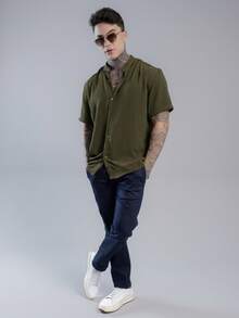 Men Shirts - Dark Green - View 6