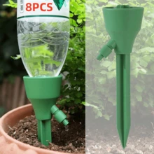 1-10個植物自動澆水尖頭，可調節流量自動滴灌套件，懶人居家盆栽滴灌，自動澆水工具，適用於室內和花園植物，無需電池，適用於標準螺紋瓶 - 彩色 - 查看 23