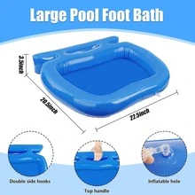 Cubeta para baño de pies de piscina, cubeta inflable para lavado de pies de piscina, adecuada para la escalera de entrada de la piscina, cubeta portátil para baño de pies para piscinas enterradas y sobre el suelo - Baño de pies de piscina - Ver 4