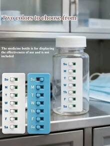 Reusable Medication Reminder Tracker, Pill Tracker - Portable And Easy To Use, Medication Memory Aid Tool For Daily Reminders And Management, Suitable For Various Pill Bottles - Multicolor - View 2