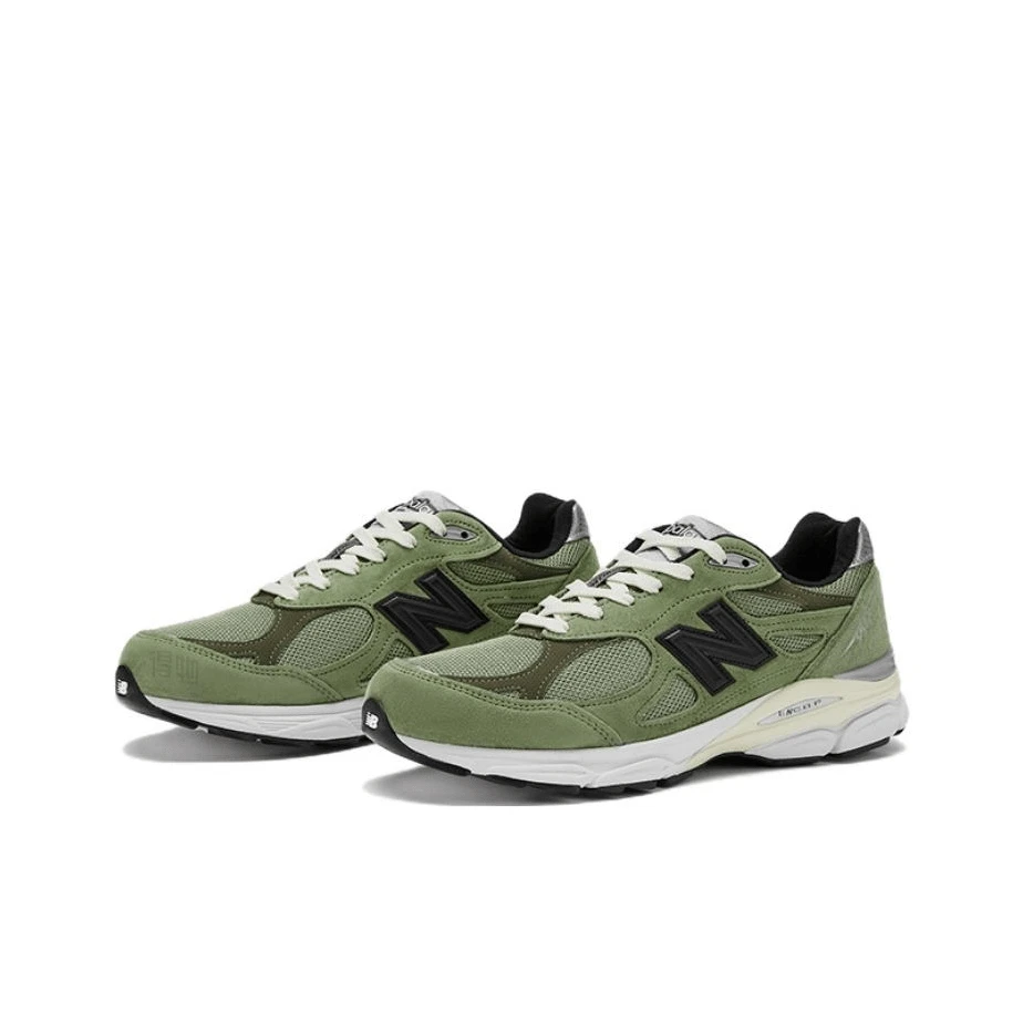 New Balance 990v3 M990JD3 * JJJJound Olive Crème Noir Fabriqué aux États-Unis Chaussures de course rétro Amorti ENCAP Baskets unisexes - Vert olive - Voir 1