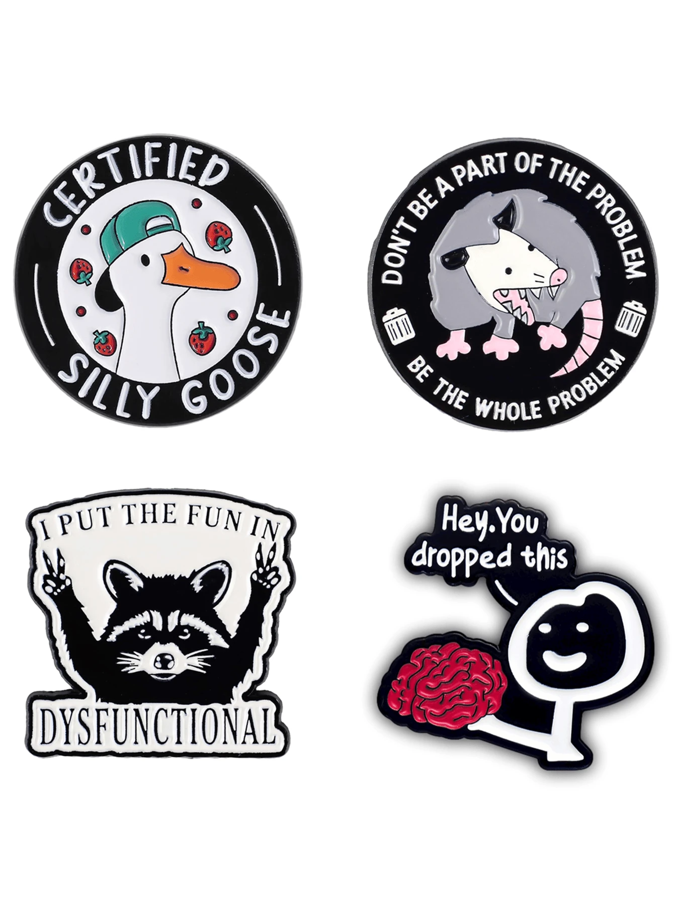 Funny Goose Enamel Pins – Cute Lapel Badge Pins For Backpacks, Jackets, Clothes – Unique Funny Enamel Pin Gift For Collectors & Friends - Multicolor - View 1