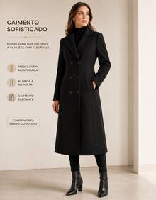 Luxury Lined Winter Jacket/Clothes Coat - Black - View 3