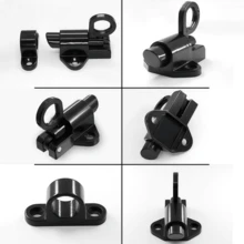1pc Automatic Closing Latch - Spring Door Lock - Door Latch - Automatic Window Door Lock - Spring Loaded Lock Bolt (Black) - A - View 3