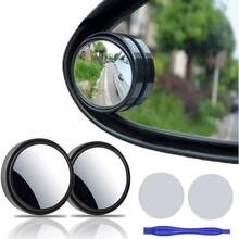 2pcs Blind Spot Mirrors, 2 Inch Round High Definition Convex 360° Wide Angle Side Mirrors With ABS Shell, Suitable For Cars, SUVs And Trucks - A - View 10