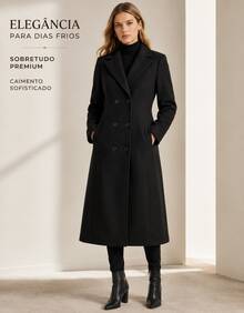 Luxury Lined Winter Jacket/Clothes Coat - Black - View 1