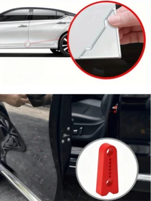 4件組汽車門鎖保護套－減噪與震動緩衝汽車門鎖蓋，矽膠汽車門緩衝墊，適用於所有車型 / 汽車門角保護貼－透明防刮保護膜 - A - 查看 14