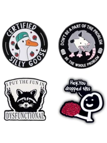 Funny Goose Enamel Pins – Cute Lapel Badge Pins For Backpacks, Jackets, Clothes – Unique Funny Enamel Pin Gift For Collectors & Friends - Multicolor - View 8