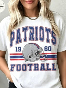 [Sporty Sweatshirt]Vintage 90s Style New England Football Sweatshirt, Retro Game Day Crewneck, Patriot State Unisex Fan Shirt, Classic Sports Gift Pullover - 灰色 - 查看 10