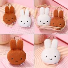 Gantungan Kunci Tempat Kartu Boneka Kelinci Miffy Estetik, Dompet Koin Hewan Berbulu, Liontin Tas Penyimpanan Earphone Mini, Aksesori Tas Y2K - MultiWarna - View 2
