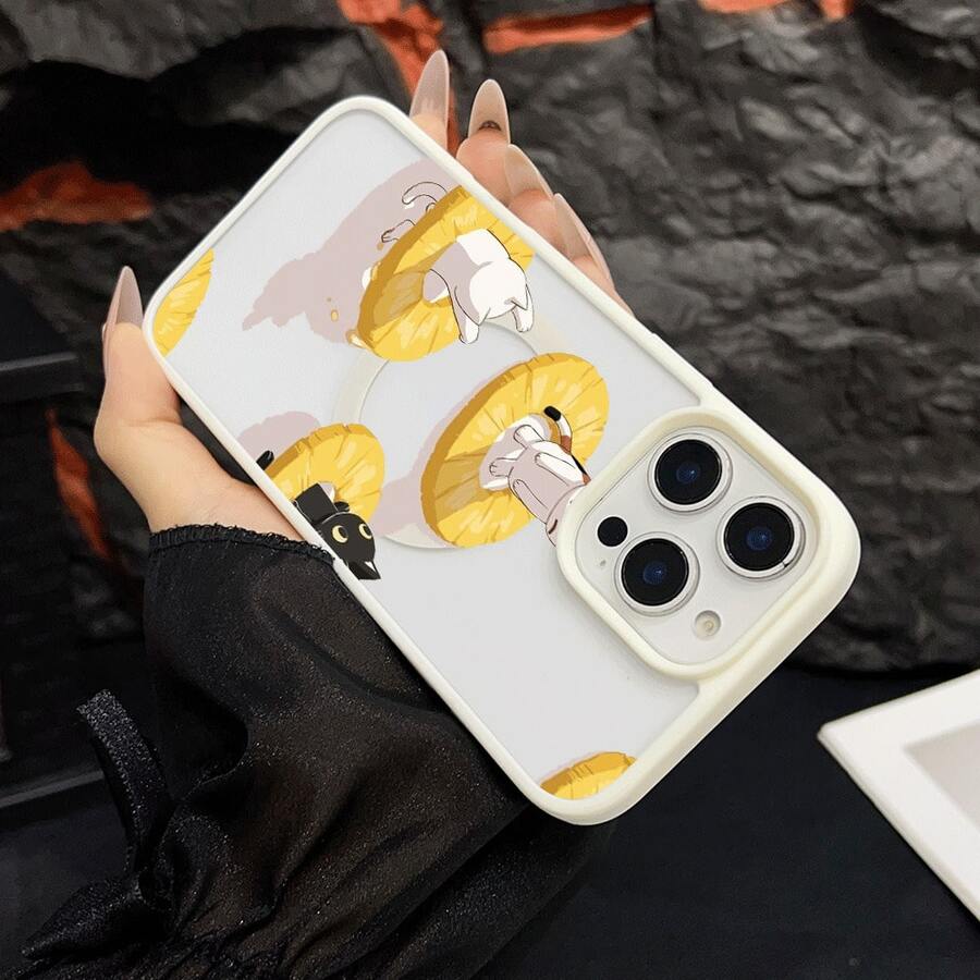 かわいいマルチカラーのスマホケース 猫 パイナップルケース  11  17e 手机壳  17e 手机壳 家族、恋人、友人、そして子供たちへのプレゼントに最適です。  14 Plus/16 Pro/16 Plus/12 Pro/14 Pro/15 Plus/17/17e/16/15/14 Pro Max/12 Pro Max/17 Pro Max/15 Pro/13 Pro Max/ 13 pro/11 Pro/16e/14/17 Pro/16 Pro Max/12/13/15 Pro Max/11 Pro Max/Apple  Air - ブルー - チェックする 1