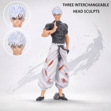JJK Gojo Triple Head Sculpture Anime Action Figure, Desktop Decor, Collectible, Small Gift, Suitable For Halloween, Christmas, Valentine's Day, Decoration, Fans Merchandise - Multicolor - View 6