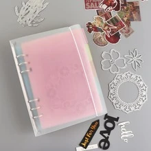 1件磨砂透明活頁夾，可拆卸環形筆記本附彈性帶，極簡美學PP塑料活頁夾，適合學生、日記、文件整理和學校用品，多尺寸A5/A4紙張收納，A4活頁夾，活頁夾，A6活頁夾。辦公用品，學習用品，返校用品，學校必需品，大學文件夾，學校文件夾，文件收納，文件夾分隔頁。 - 單件 - 查看 8