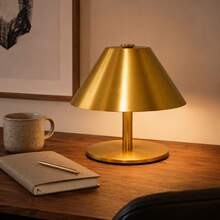 1 Piece Nordic Style Touch Control Lamp, Wireless Single-Color Desk Lamp, LED Touch Control Lamp, Portable Touch Control Lamp, Adjustable Lamp With 3 Color Temperatures, Dimmable Lamp, Bedroom Lamp, Cone-Shaped Metal Lampshade, Unique Touch Lamp - GT-01 - View 13