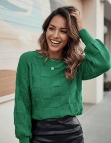 Women Sweaters - Green - View 1