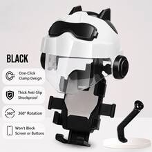 Dudukan Ponsel Sepeda yang Dapat Diatur 360°, Pelindung Matahari Tahan Air Bergaya Helm, Cocok untuk Sepeda Listrik dan Sepeda Biasa - A - View 12