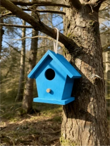 1pc Hanging Waterproof DIY Outdoor Solid Wood Birdhouse, Customizable Hanging Mini Bird Nest, Suitable For Sparrows, Parrots, Birds, Hummingbirds, Indoor And Outdoor Use, Handmade Solid Wood, Anti-Fall - View 7