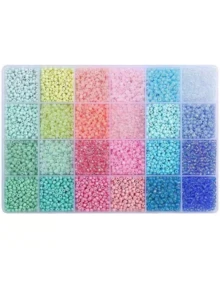 3000pcs/Box Dopamine Color Macaroon Beads Jewelry Making Kit - Multicolor - View 11