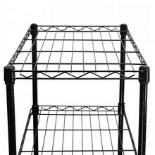 DASCK Estantería Metálica Rejilla 4 Baldas Ajustables - Negro - Ver 5