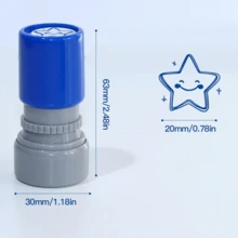 Back To School Essential - 5pcs Multicolor Star Teacher Stamps - Vibrant Easy-To-Use Rubber Ink Pads, Inspiring Classroom Reward And Feedback Stamps, Encouraging Grading Stamp Set, For Educators, Durable ABS Material, Self-Inking - 5-pack Of Multi-colored Happy Stars - View 2