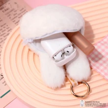 Gantungan Kunci Tempat Kartu Boneka Kelinci Miffy Estetik, Dompet Koin Hewan Berbulu, Liontin Tas Penyimpanan Earphone Mini, Aksesori Tas Y2K - MultiWarna - View 6