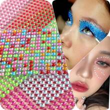 10 Styles 5mm 646pcs Rhinestone Stickers, Gem Stickers, Self-Adhesive Jewelry Stickers, Craft Shiny Rhinestone Stickers, Eye Makeup Decoration, Eyes, Nails, DIY, Various Styles Acrylic Rhinestone Stickers - Multicolor - View 4