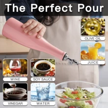 1 Set (1 Ceramic Bottle With 2 Pour Spouts And 1 Funnel) Ceramic Olive Oil Dispenser Bottle With Stainless Steel Leak-Proof Pour Spout, Modern Glass Oil Bottle For Kitchen Cooking - View 2