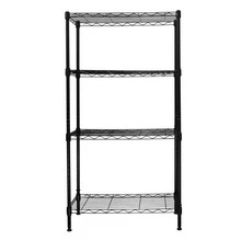 DASCK Estantería Metálica Rejilla 4 Baldas Ajustables - Negro - Ver 2